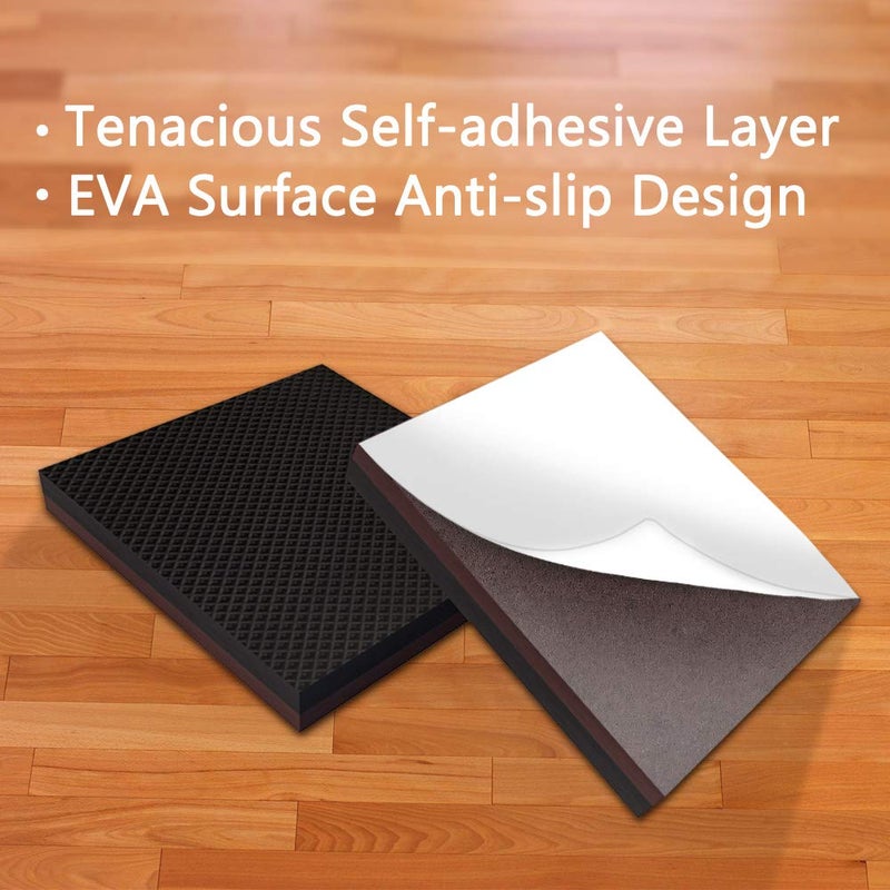 Yelanon Non Slip Furniture Pads -12pcs 4" Furniture Grippers Hardwood Floors, Non Skid for Furniture Legs,Self Adhesive Rubber Feet, Anti Slide Furniture Floors Protectors for Keep Couch Stoppers - Image 3